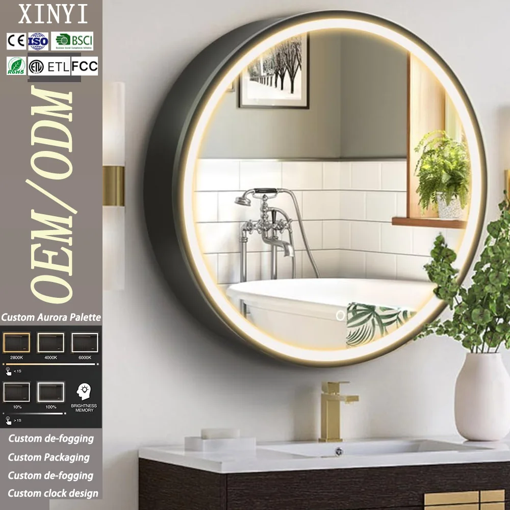 Round LED Bathroom Mirror Cabinet
