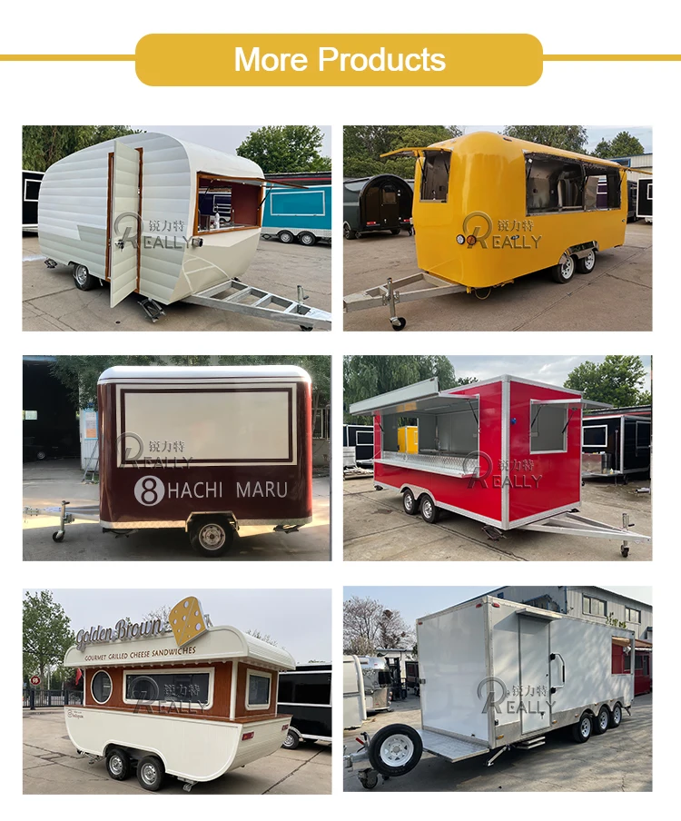 Oem Commercial Mobile Food Trailer Fully Equipped Stainless Steel Food