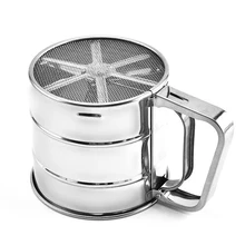 Hot selling baking tools in the factory, semi-automatic hand pressed stainless steel flour sieve