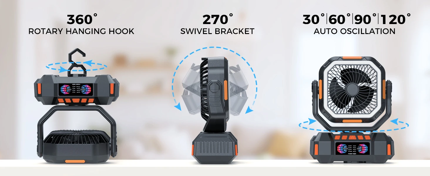 Portable Fan, 40000mAh, LED - detail 4