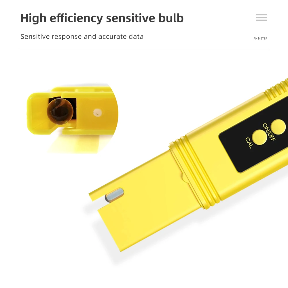 PH Mètre, Testeur De PH Résolution Numérique 0.01 Avec écran LCD Calibrage Automatique Lecteur De PH Pour Piscine Potable Domestique Et Aquarium 0-14 PH