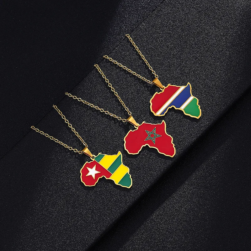 Africa Map Neckalce