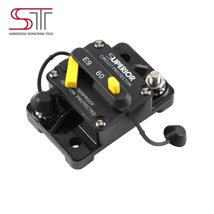 E99 60A Hi-Amp Manual Reset Bimetal Waterproof IP67 Car Dc Circuit Breakers