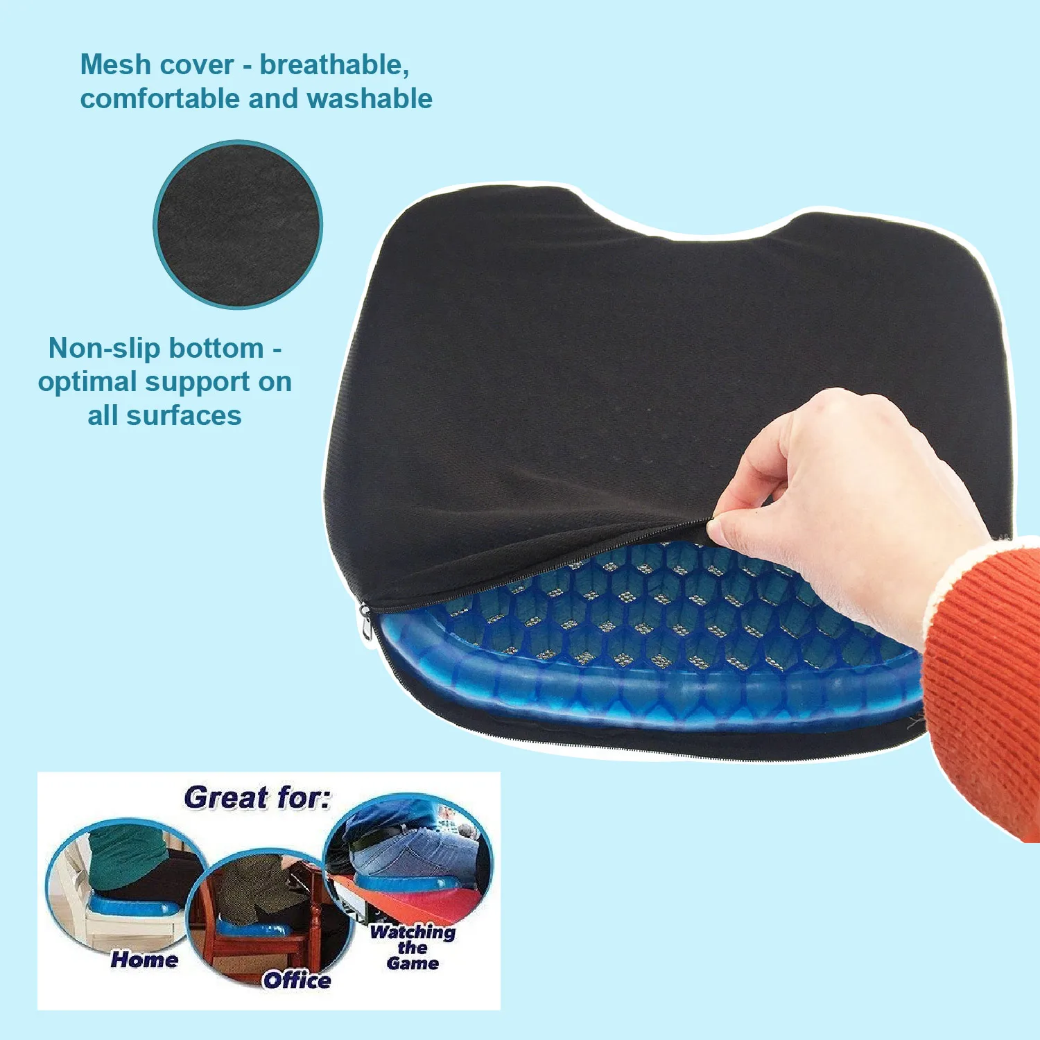 High Quality Office Cooling Gel Silicone Car Seat Cushion