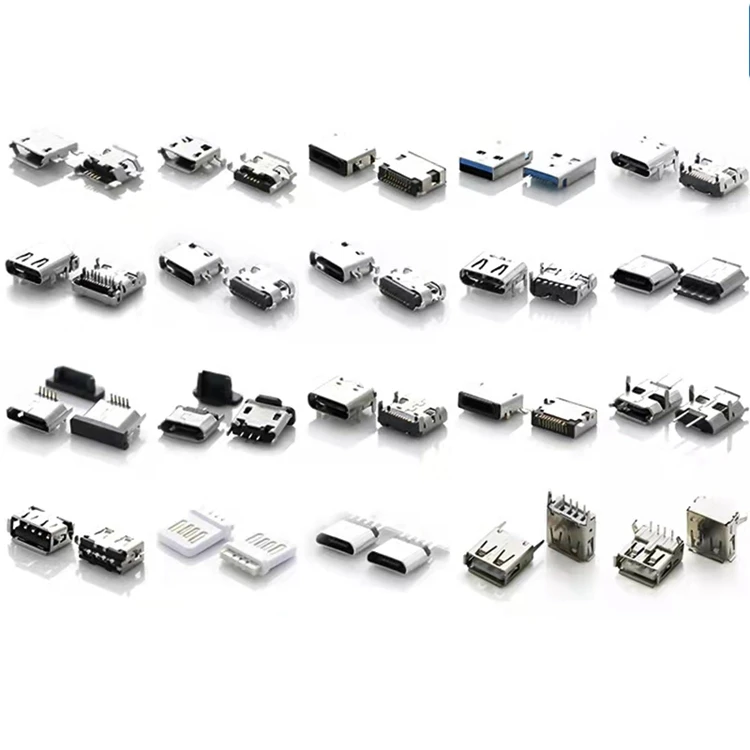 Usb Type C Connector Female Pcb Mount Micro Usb Socket 16Pin Custom Usb Connector