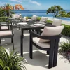 resort hotel aluminum dining table set