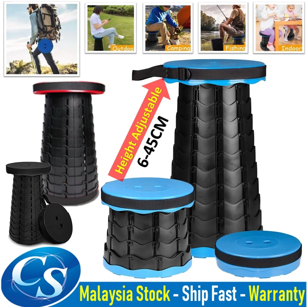 Camping Hiking Gear Portable Stool Folding Folding Stool Telescopic