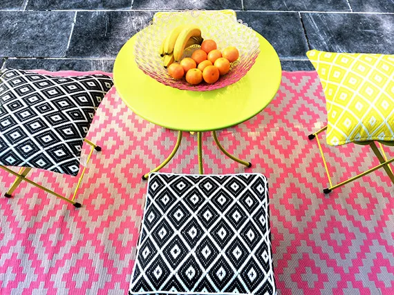 Tappeto Da Esterno 6x9 Piedi In Plastica Effetto Paglia - Foto 4