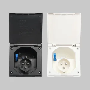 CE Certification Logo Customization Waterproof ABS UV Resistance 16A 5 Pin CEE Panel Mounted Socket for Caravan Power Charge