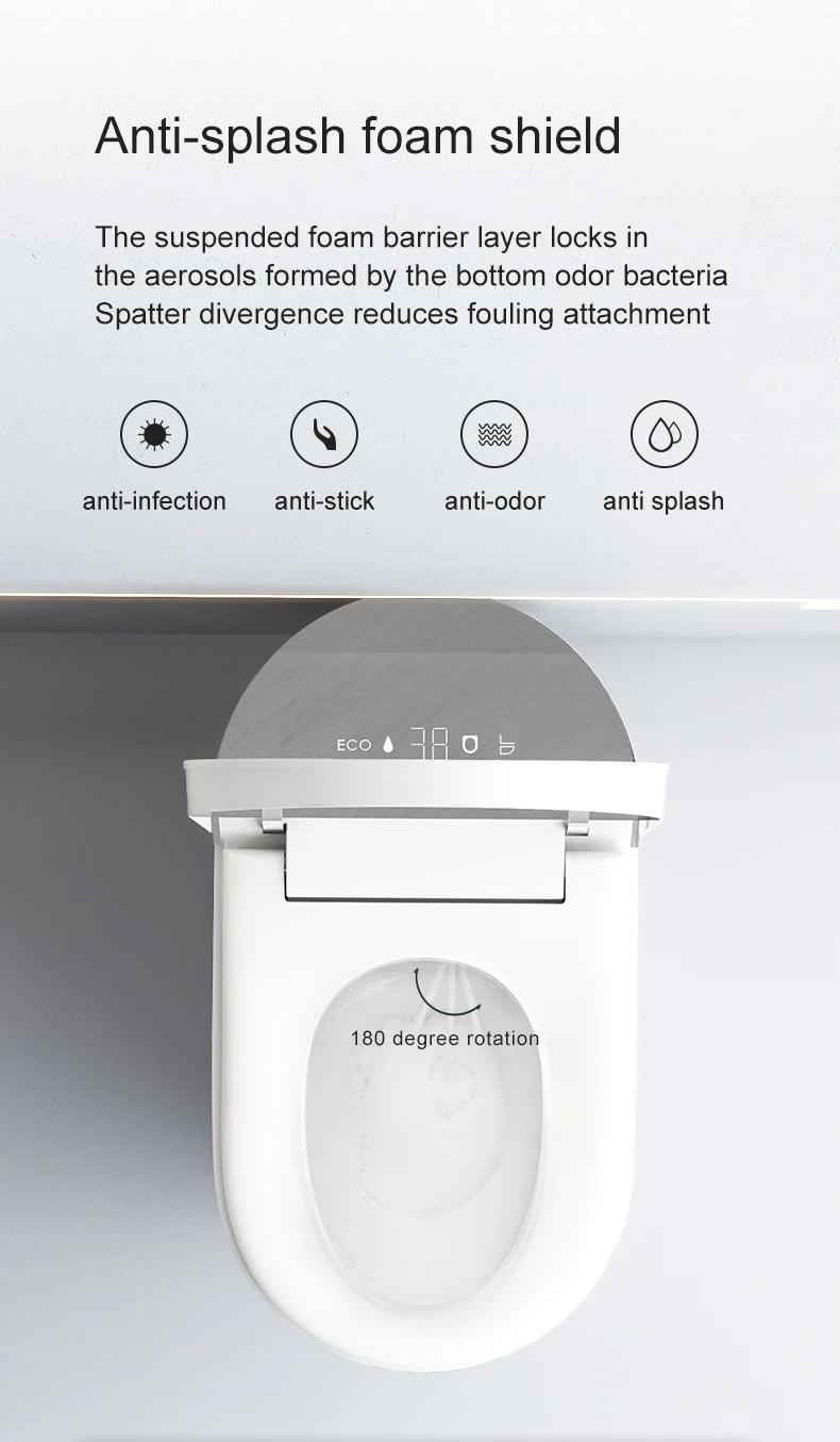 Modern automatic intelligent toilet cupc certification inodoro no water pressure restriction one piece smart toilet supplier