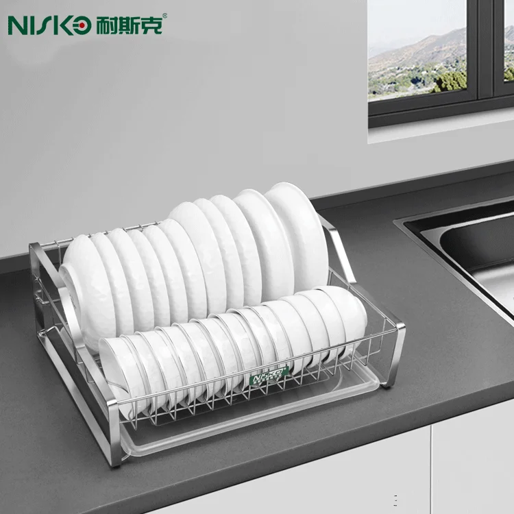 Stainless Steel Flat Pack Dish Drainer, Portable Design and Easy