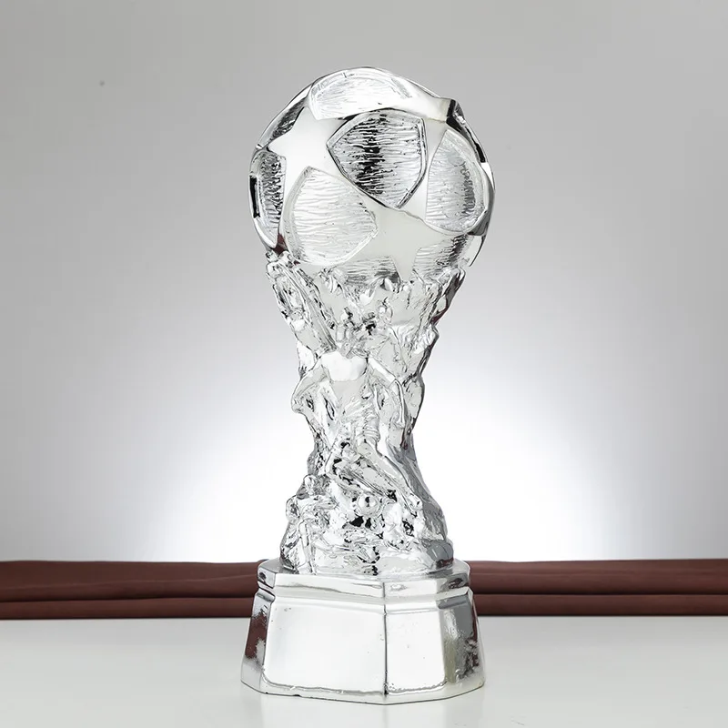 qichemaoy Resin Football Champions Trophy Model Fa Cup Trophy Replica  Plating Silver Men and Women Fans Collect Home Decoration souvenirs