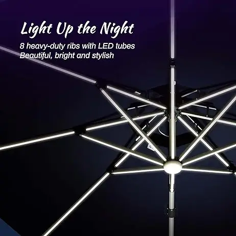 Пляжный зонт на открытом воздухе зонтик от солнца сад патио зонтики со светодиодной подсветкой