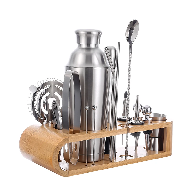 700ml Double Vacuum Stainless Steel Shaker Set Cocktail Kit Set for Cocktail Shaker Bar Tools