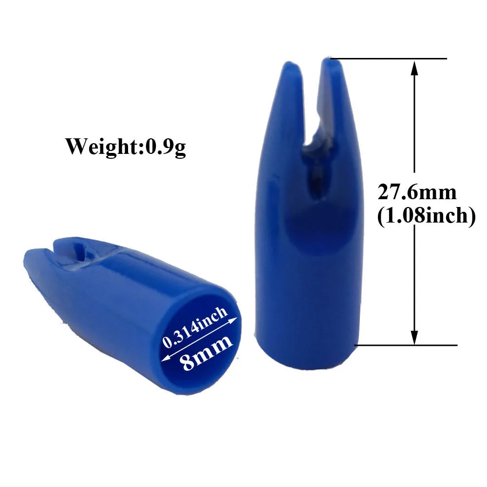 Archery Plastic Arrow Nock Tail Nock Pin Hunting For Od8mm Wood Bamboo