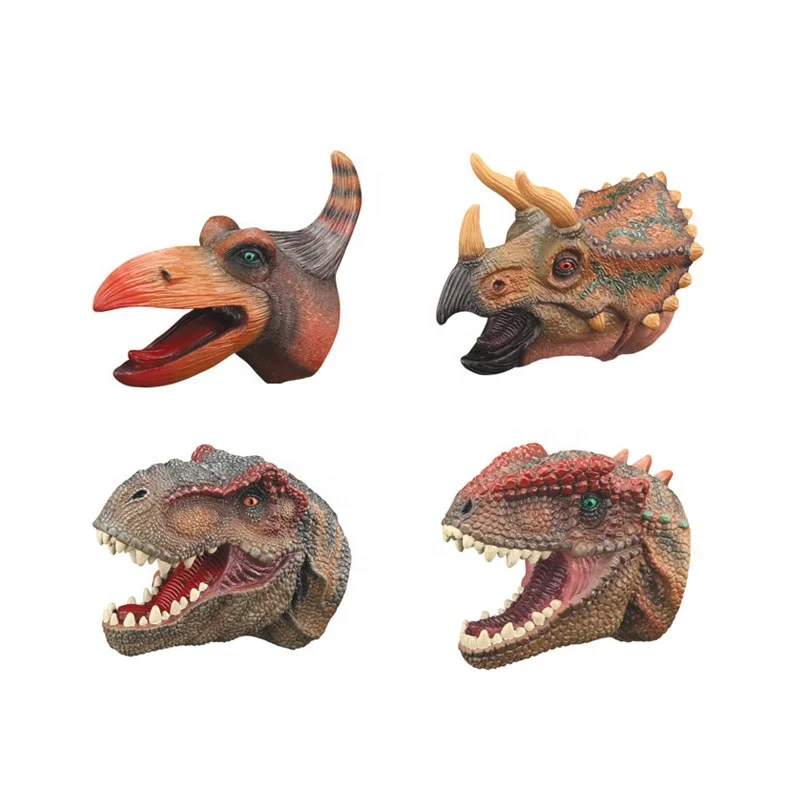 Детская игрушка-динозавр на руку Реалистичная латексная голова динозавра резиновые игрушки набор для дошкольного образования несколько стилей