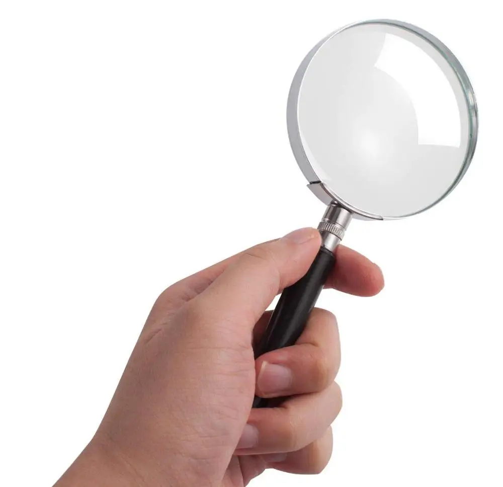Увеличительное стекло 5X ручная лупа для чтения прозрачное линза книг газет карт учебы