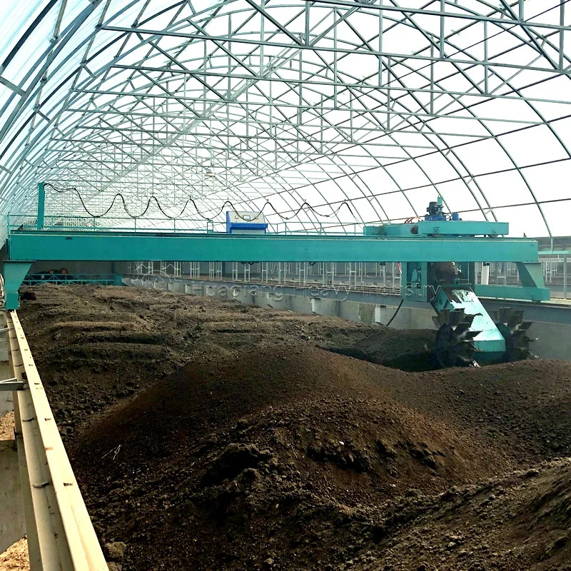 Compost Making Machines Double Wheel Type Compost Turner