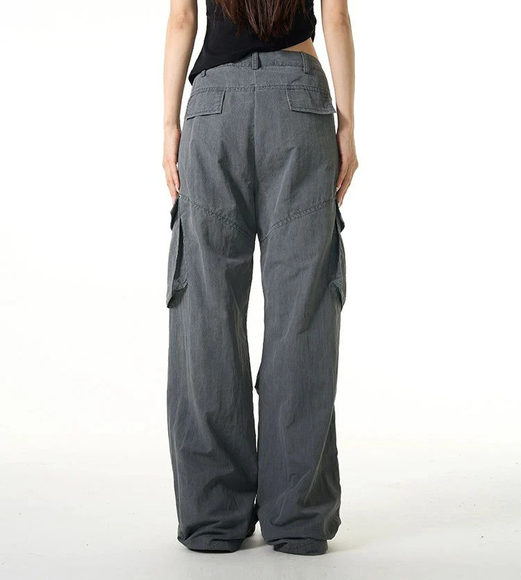 Blue High Canvas Distressed Vintage Cargo Pants for Men Oversize Design 6 Months 10 Years
