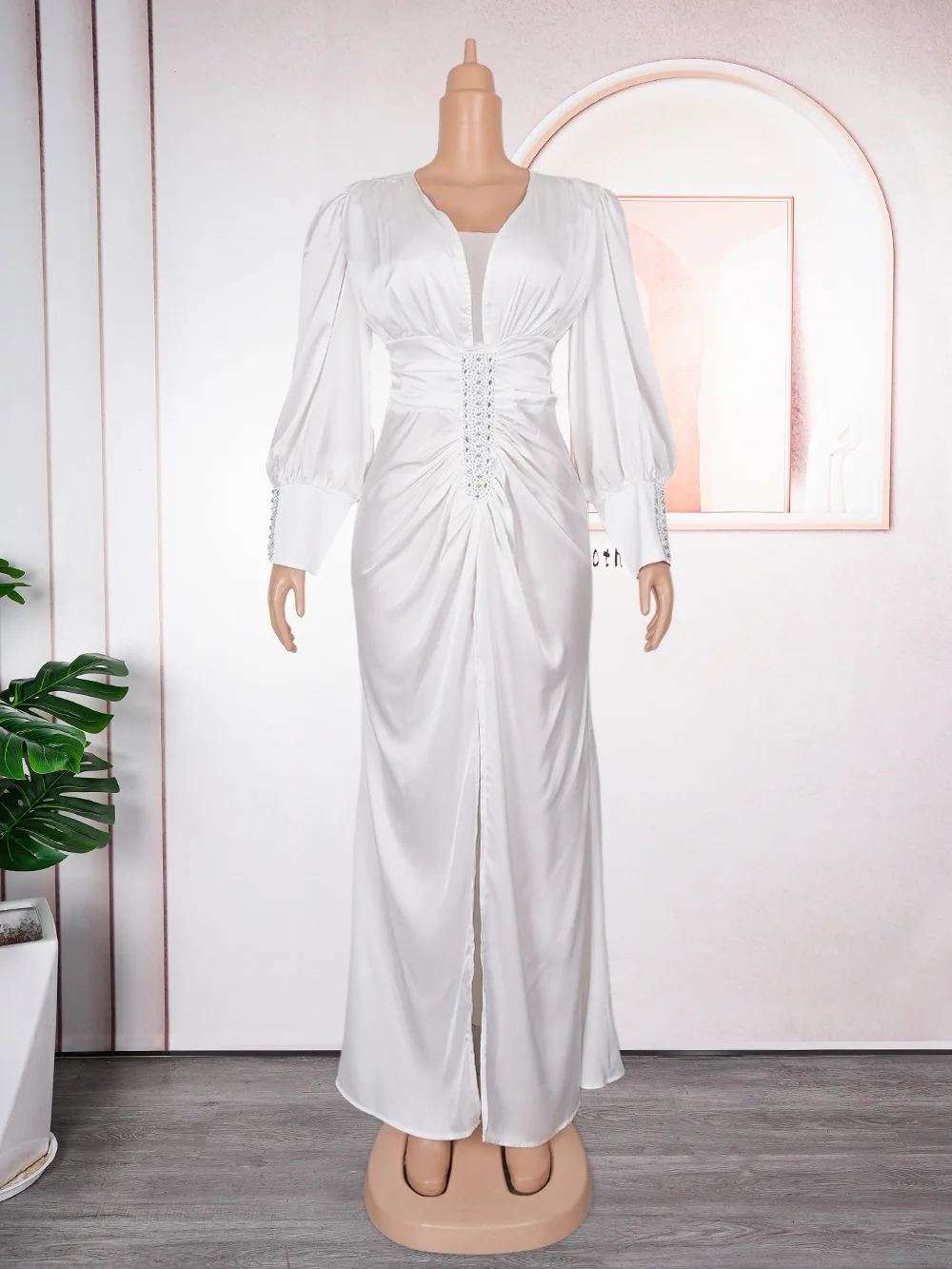 Latest Style Trendy Formal Satin Evening Dress African Satin Long Sleeve Dress Party Satin Long Dress Latest Style Trendy Formal Satin Evening Dress African Satin Long Sleeve Dress Party Satin Long Dress
