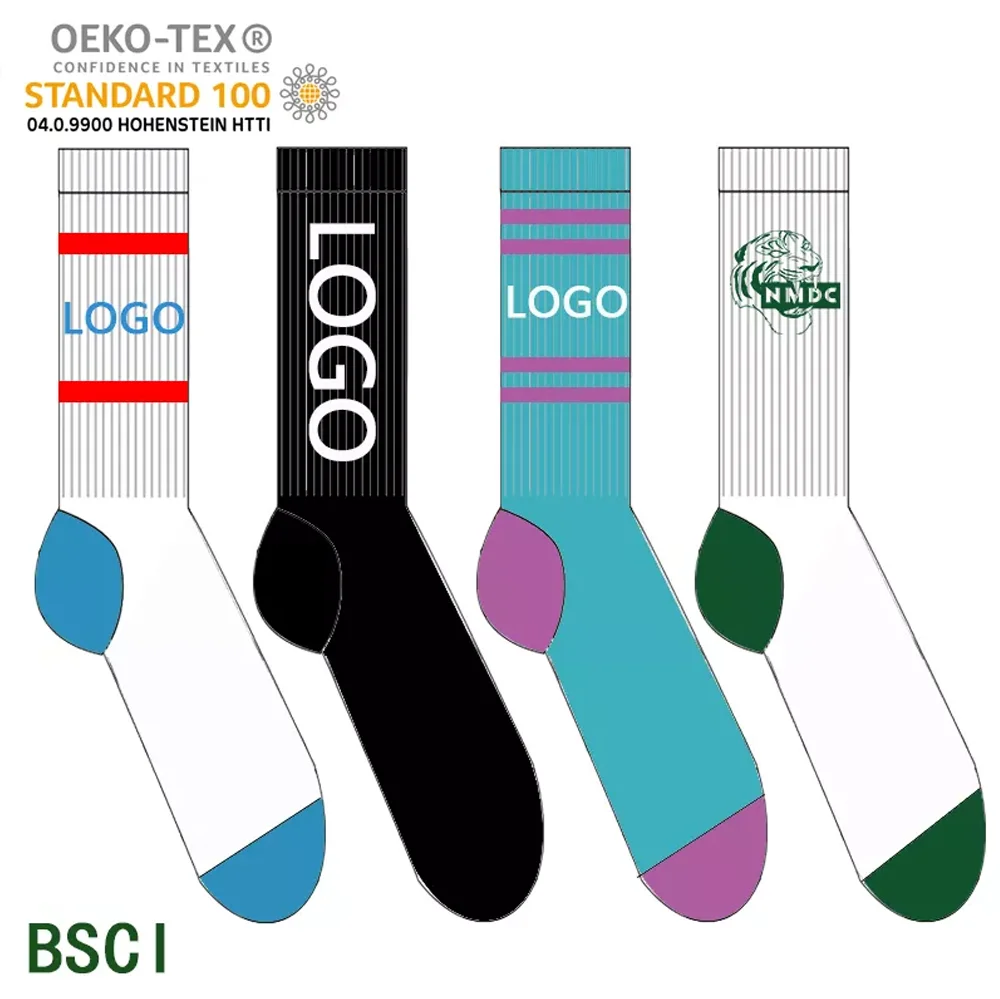 Custom Socks Factory Custom No Minimum Order High Quality Cotton White Socks Custom Socks With logo