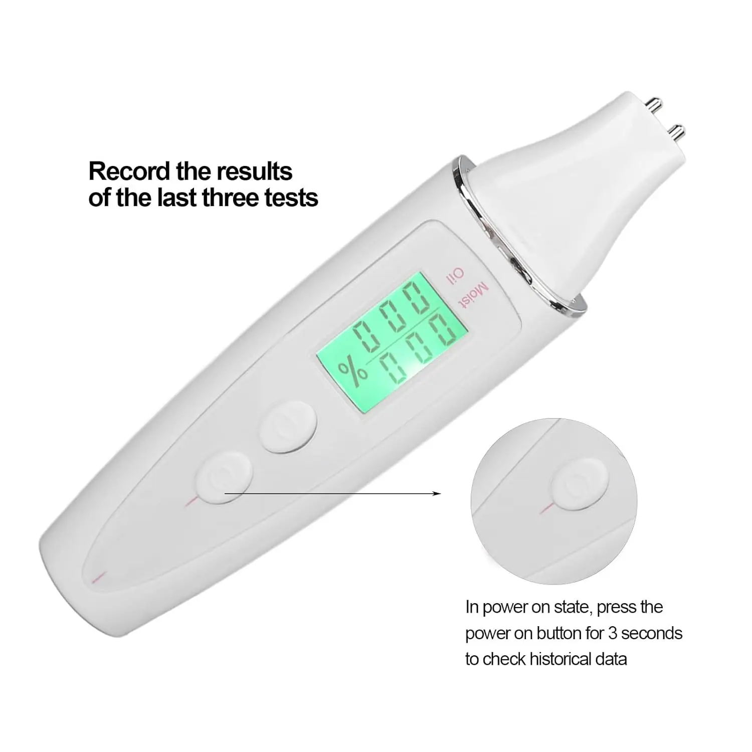 Best Selling Mini LCD Digital Precision Facial Skin Oil Content Analyzer Moisture Tester Skin Monitor Detector