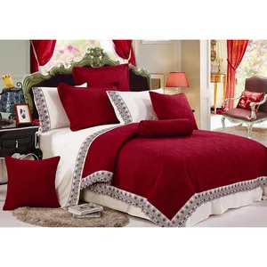 KOSMOS Bedding 100% Polyester Dubai Luxury Lace Quilt High Quality Wedding Bedspread