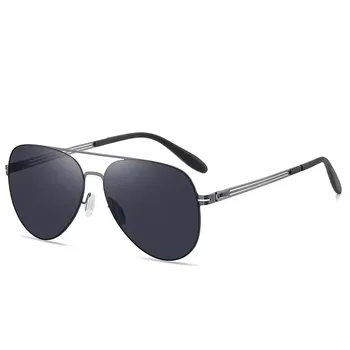 New Men's Classic polarized stainless steel sun glasses vintage pilot sunglasses wholesale super elastic screwless Men glasses