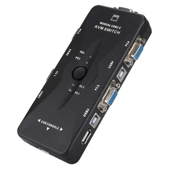 SY 4-Port USB 2.0 Type KVM Switch Mouse/Keyboard/VGA Video Monitor