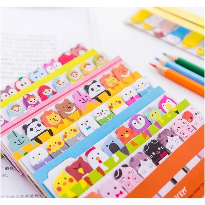 1pc Cute Colorful Notebook with Pen Memo Pad Bookmark Paper Sticker Notepad Z0HW 
