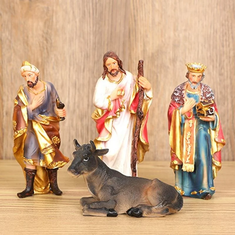 Christian Product Nativity Set Paintable Resin Figurines Nativity