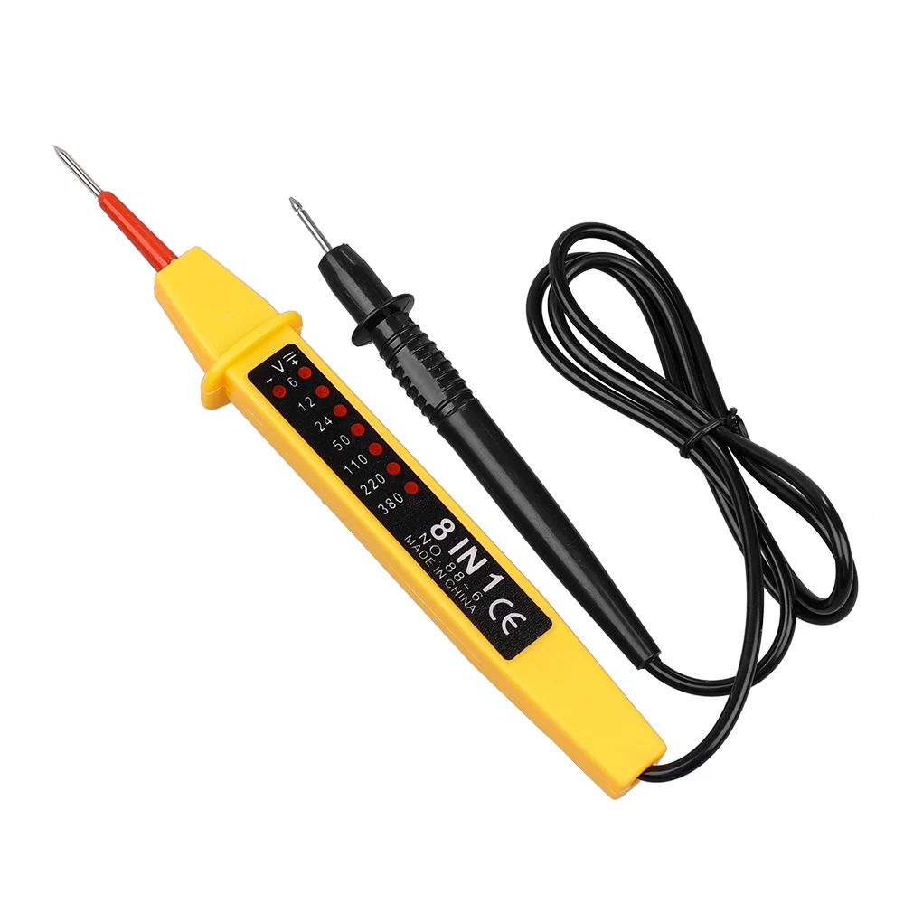 minifinker stylo testeur de tension Testeur de tension 8 en 1 AC DC 6-380V,  testeur d'instruments électriques de auto diagnostic