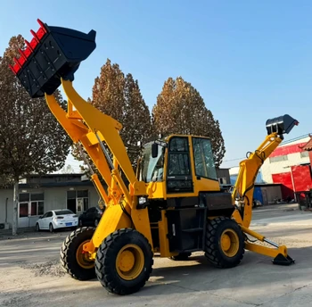 Mini Chinese XinChai Engine 1.6Ton Backhoe Loader 4x4 Wheel Drive 36.8KW Excavator for Sale Free Moving Type Made in China