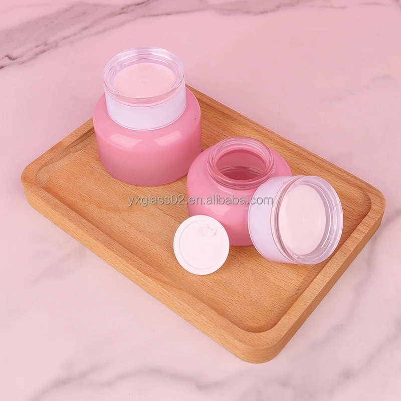 Skincare cosmetic glass packaging container manufacturer LLNEGE same style family cosmetic glass bottle set factory