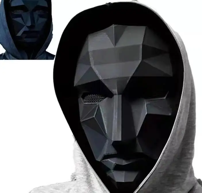 2021 Hot Sell Halloween Custom Squid Game Style Masked Man Cosplay Mask Of Squid Game  Vips Boss Leader Mask  