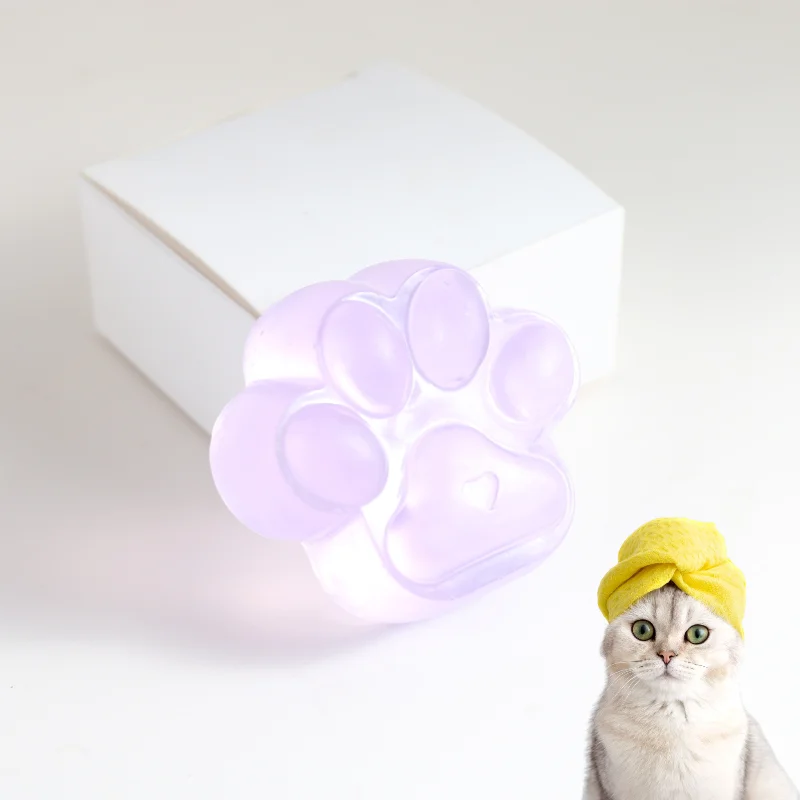 Plant Essential Oils Pet Shampoo Soap Bar Cat Claw Shape Anti Fleas Mites Lice Pet Hair Clean Dog Cat Handmade Pet Soap