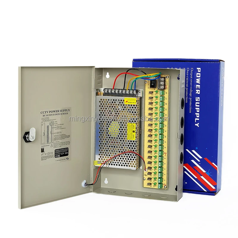 DC 12V 5A 4ch Output 60W Multiple CCTV Power Supply  CCTV Camera System Metal Box Switching Power Supply 12v 5a 10a 15a 20a 30a