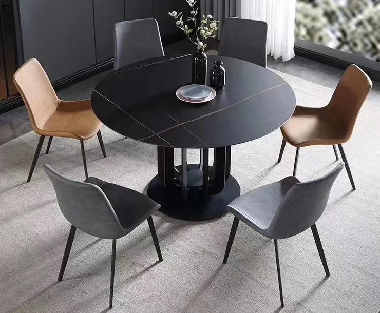 Online Selling Luxury Dining Room Furniture Contemporary Style Metal Marble Top Modern Coffee Corner Round Dining Table Buy Free Sample High Quality Banquet Dining Table And Chairs Set Modern 6 Seats