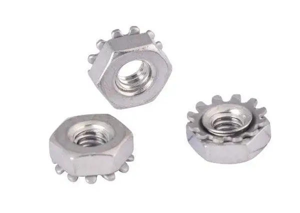 Nuts wholesale metric hex white zinc keps k type lock nut with free spinning washer