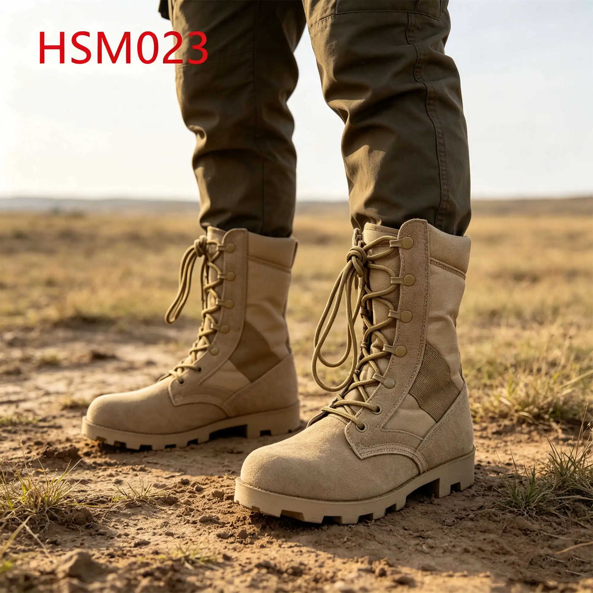 ZYF,On-site Rescue Hard Vulcanized Rubber Sole Hua Singh Combat Boots Water Repellent Nylon Fabric Desert Tactical Boots HSM023