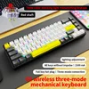 Blanco - Amarillo - Gris PBT Eje Rojo