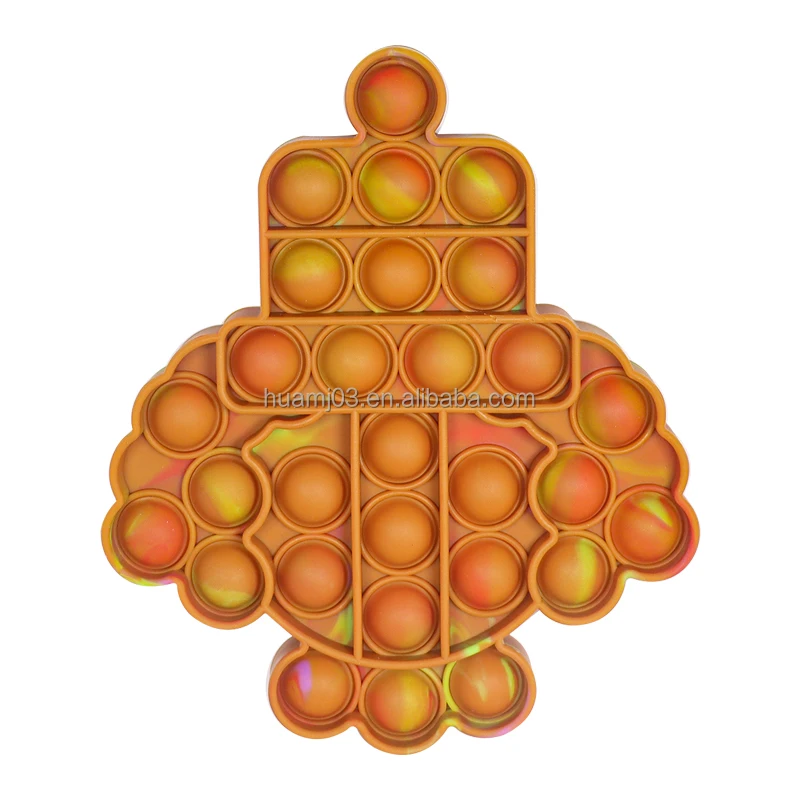 Лидер продаж на Amazon 2021, настраиваемая Радуга 2 поколения, силикон, не содержит Бисфенол А, игрушка-фиджет с разноцветным принтом для клоуна