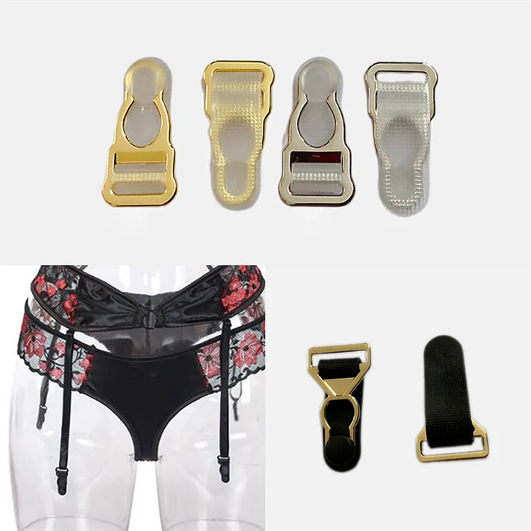 garter belt clips 8pcs silver gold garter belt clip suspender clip – Grandado main image 1
