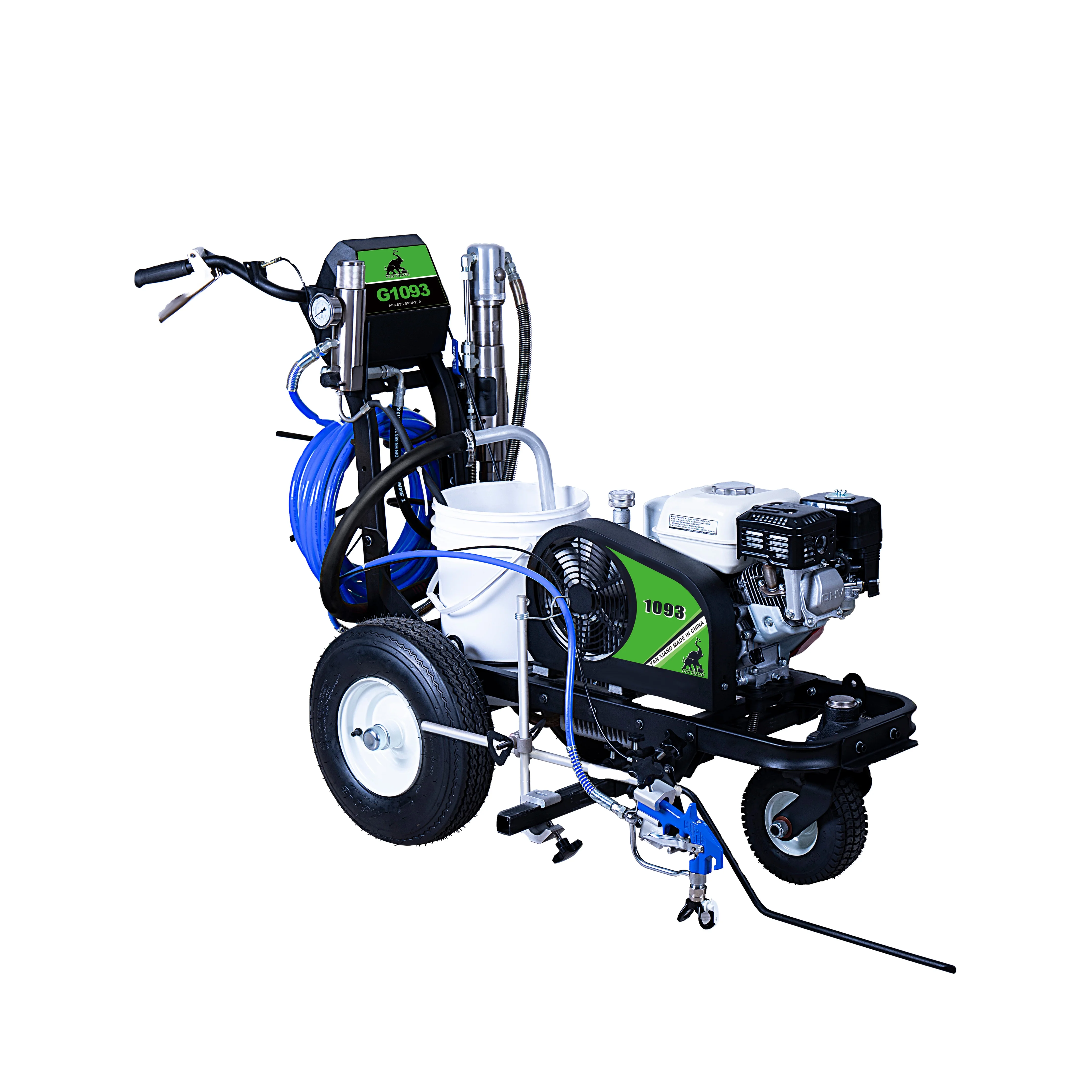G1093 Hot Selling Hydraulic Workhorse Airless Striper Road Line Marking Machine with Honda Engine 6.5HP 250Bar 150m/min