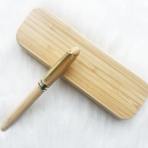 Hot Selling  Luxury Business Gift Wood Bamboo Roller Pen Set with Custom logo  Promotion Bamboo Roller Pen with Bamboo Box