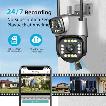 Full HD1080P Wi-Fi IP66 PTZ v380 PRO Camera Pan Tilt Surveillance Camera,  Two Way Audio/Motion Detection/Best Night Vision/Waterproof CCTV Camera  Support Upto 128G SD,White : : Electronics