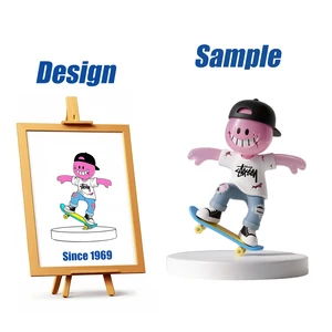 Shengye Factory Custom Cartoon Sports Skateboard Boy Action Figure PVC Plastic Resin Figurine Home Desk Decoration Crafts Toys