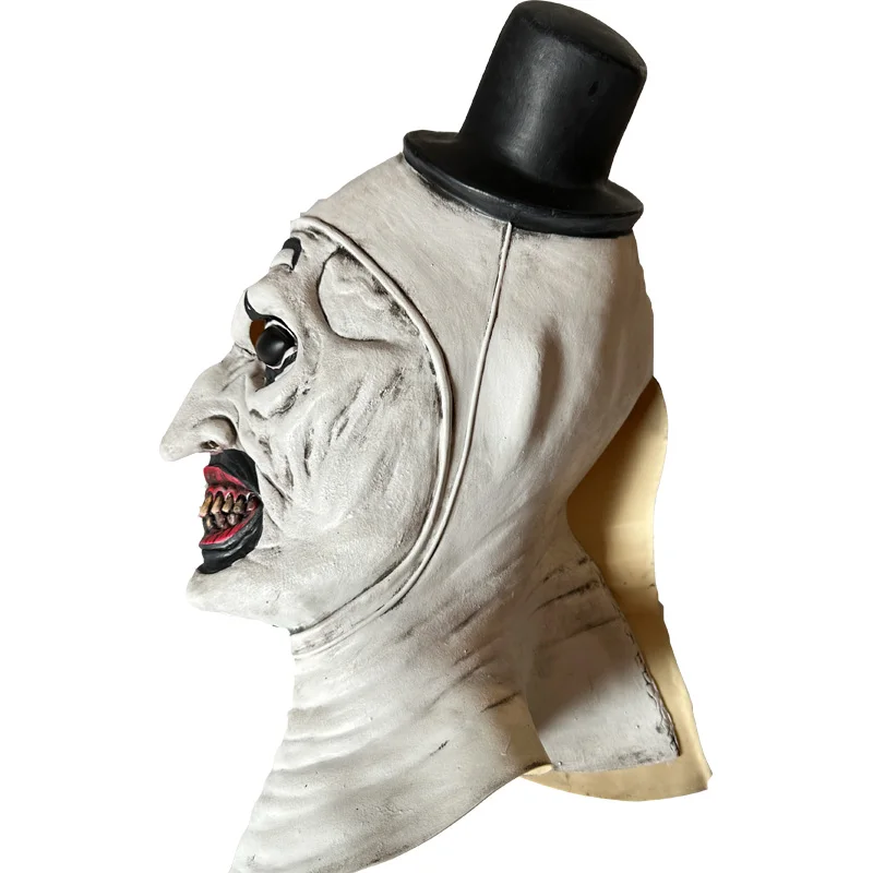 Maschera Horror Per Halloween In Lattice - Testa Intera, Pagliaccio Diavolo, Spaventosa