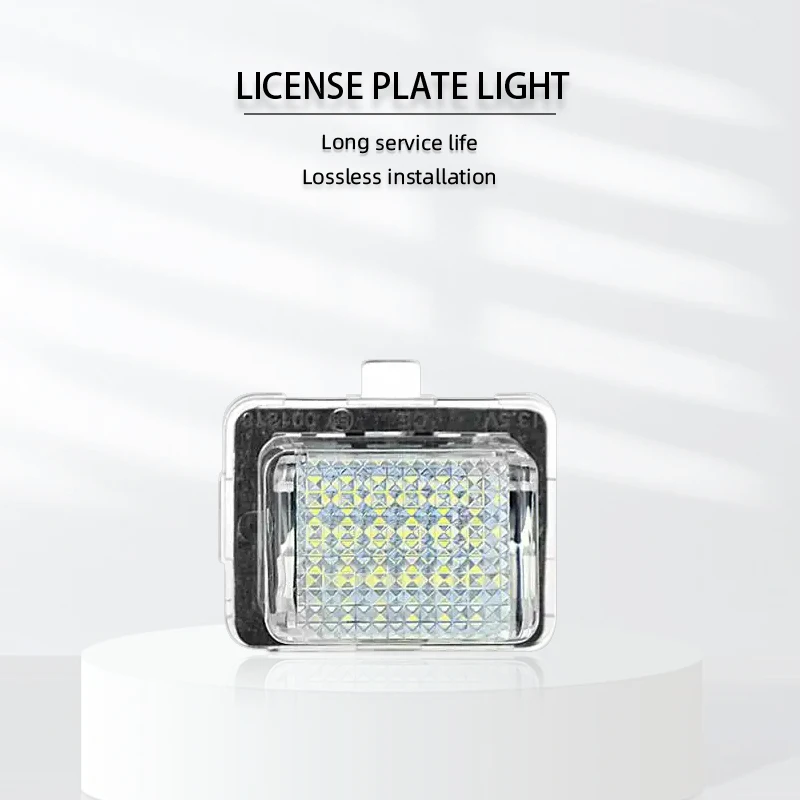 2 Lampes De Plaque D'immatriculation LED PolarLander 12V 18 SMD - Pour Mercedes Classe C, E, S, CL