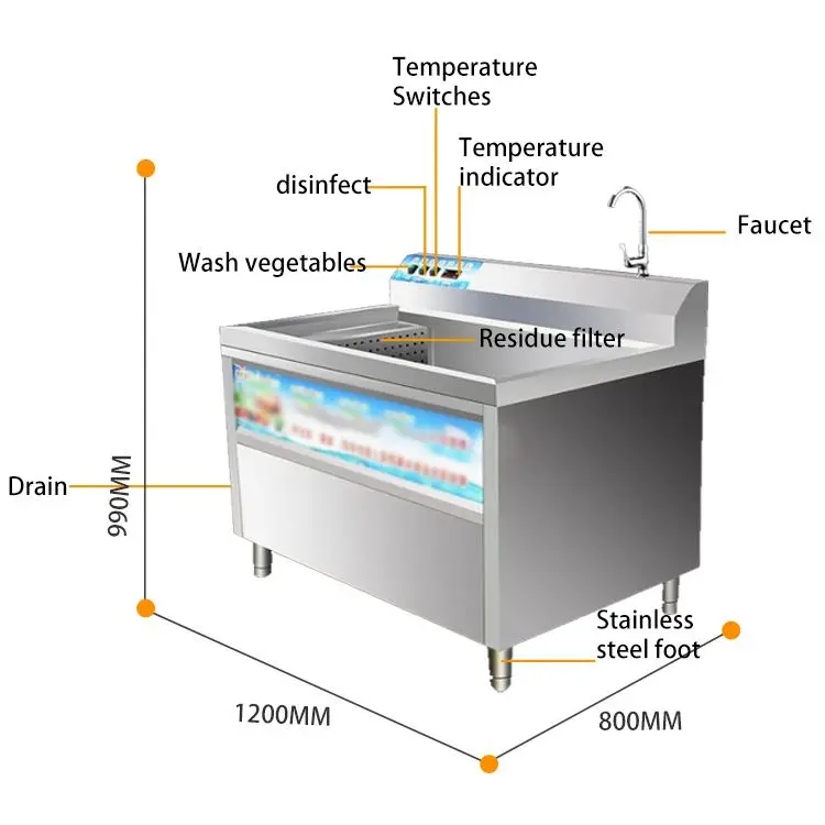 Fruit and Vegetable Washing Machine Fruit Washing Machinery